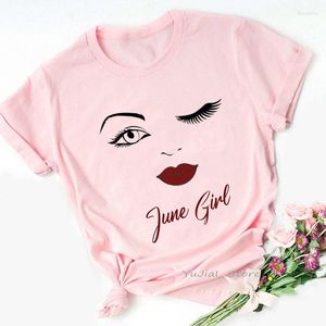 Camisetas para mujer, camisetas para mujer, camiseta con estampado gráfico para niña de abril/mayo/junio/julio/agosto, regalo de cumpleaños para mujer, camiseta rosa para mujer