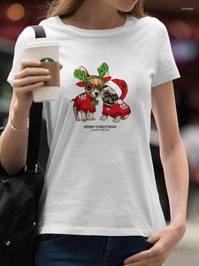 Dames T-shirts Unisex Kerstman Sneeuwpop Kerstvakantie Vrouwen Shirt Print Tops Tee Dame T-shirts Top T-shirt Jaar Vrouw Grafisch