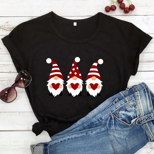 T-shirts pour femmes Gnomes de la saint-valentin T-Shirt mignon coloré Shirs à la mode 2023 T-Shirt femmes mode décontracté 90 s esthétique hauts