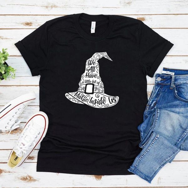 T-shirts femme chapeau de sorcière T-Shirt joyeux Halloween cadeau chemise femmes T-shirt à manches courtes T-shirts Streetwear hauts décontractés