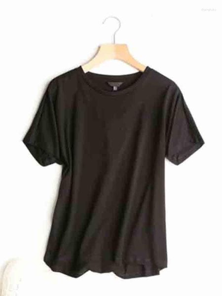 Camisetas para mujer, camisa marchita de verano para mujer, estilo inglés, camiseta básica Harajuku de algodón con cuello redondo liso Simple 2023