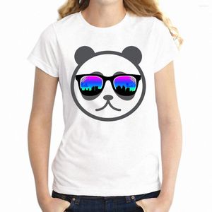 T-shirts femme T-shirt femme Neon Panda T-shirts fille géniale haut d'été Harajuku chemise drôle hauts esthétiques femmes vêtements courts