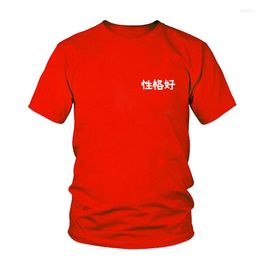 Dames t shirts dames t-shirt mode paren minnaar t-shirts zomer dames shirt grappige Chinese karakters slecht humeur goed karakter