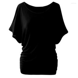 Dames t shirts dames casual zomer t-shirt batwing korte mouw losse top basic tee vrouw plus size tuniek camisas mujer