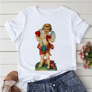 T-shirts pour femmes Vêtements pour femmes Belle Cupidon Amour T-shirt Tendance Imprimer Bande Dessinée Tops Tee T-shirt Dames Esthétique Graphique Vêtements Féminins
