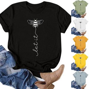 T-shirts pour femmes Femmes Confortable Festival Impression Col rond Manches courtes Tee Tops Tunique Blouse