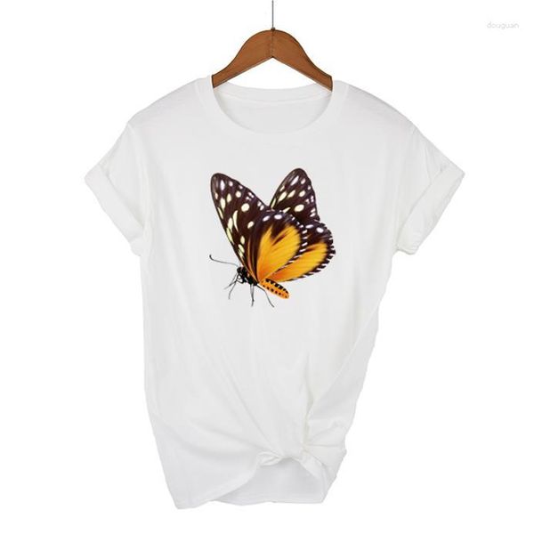 T-shirts Femmes Femmes Lady Dessin animé Papillon Floral Élégant 2023 Chemise d'été Vêtements Tshirt Tee Femmes Top Femme Imprimer Graphique T-shirt