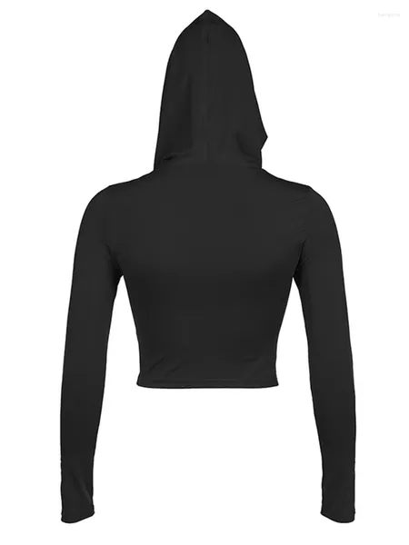T-shirts pour femmes Basique décontractée Basic à sortir des crop tops enveloppement de chemises froides à manches longues