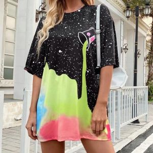 T-shirts Femmes T-shirt Femme Femmes 2022 Été Manches courtes Dream Feather Mode Imprimer Lady T-shirts Top Shirt Dames Femmes