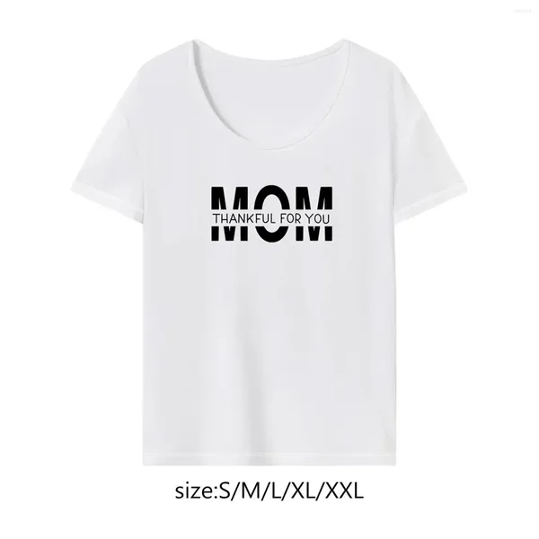 Camisetas para mujeres camisa para mujeres tops de manga corta TEE MOMA REGALO DEL DÍA MADRE MODIA BÁSICA BÁSICA PARA CAMPAR