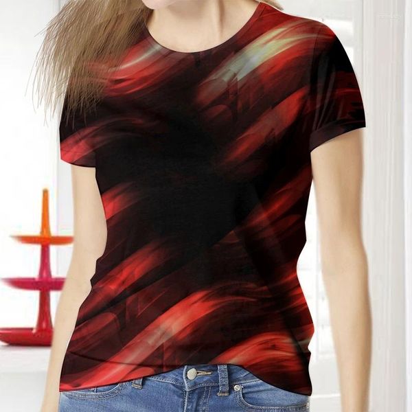 T-shirts pour femmes T-shirt surdimensionné de motif cool pour femmes vêtements à manches courtes Camisetas Vêtements hip-hop Blouses femme 2024 FUN