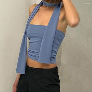 T-shirts pour femmes Womens Summer Sexy Two Piece Sets Solid Bodycon Tube Tops Long Sleeve Shrug