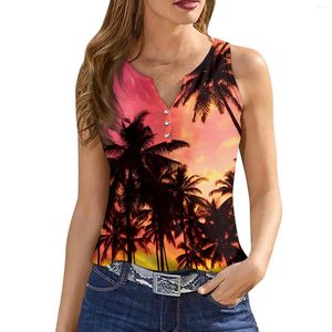 Dames t shirts dames tanktop v nek basic hawaii casual vloeiende zomer mouwloze diepe zijtoppen voor vrouwen camisetas