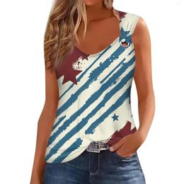 Dames t shirts dames tanktop v nek geprinte casual vloeiende zomer mouwloze diepe side gesneden tops voor vrouwen plus rozmiar topy camisetas