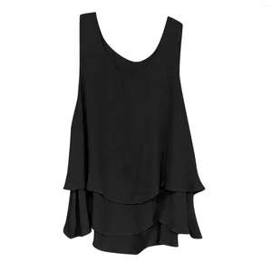 Camisetas para mujeres Tops para mujer topes casuales en capas sin mangas tanque de mangas de verano