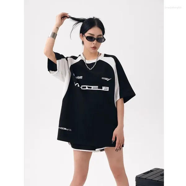 Camisetas para mujer Y2K, ropa de calle Vintage coreana, Techwaer Acubi Harajuku Egirl, camisetas de manga corta, estética Grunge, camisetas de gran tamaño