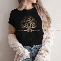 T-shirts pour femmes Yggdrasil motif Polyester t-shirt pour femmes arbre de vie avec Triquetra Humor loisirs t-shirt conception