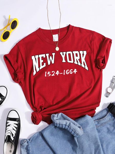 T-shirts pour femmes York 1524-1664 Imprimer Femme T-Shirts Respirant Hipster Street Clothes Niche Design T-Shirt Hip Hop Soft Creativity Tee