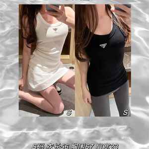 Débardeur pour femmes Designer Gilet en tricot Tops Sexy Slim coton salé P Home Metal Triangle Label Cent vêtements décontractés