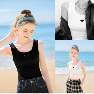 Camisetas sin mangas para mujer Camiseta de moda Diseñador de lujo Chaleco de color sólido Camisa para mujer Tops Correa Camiseta sin mangas negra Camiseta sin mangas sin espalda Camisas para mujer Ropa