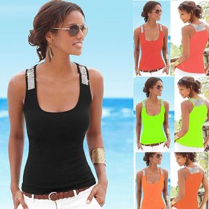 Vrouwen Tanks 2023 Zomer Slanke Maken Korte Top Sexy Vrouwen Mouwloze Vierkante Hals Crop Tank Tops Effen Rood/ zwart Vest 4 Kleuren