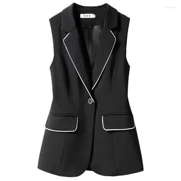 Tanks pour femmes 2024 ASHION SUIT TELAISE FEMME FEMME Spring and Automne sans manches veste de blazer féminin