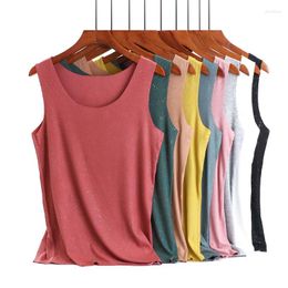 Damestanks Big Size Summer Tank Tops Women Mouwloze Round Neck Loose T -shirt Dames singlets Camisole katoen slank dun vest