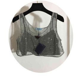 Damestanks Camis Brand Women Vest Tanks Fashion Shinning Diamond Sling Verjaardagscadeau voor vrouwelijke twee stukken Tank