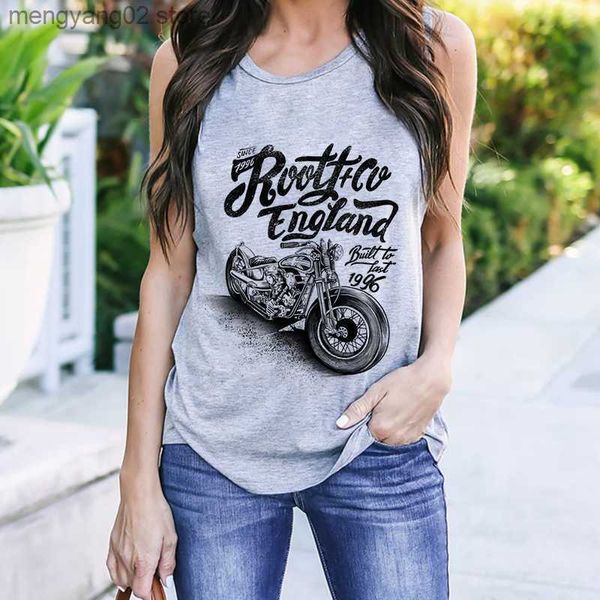 Tanques de mujer Camis Camisola Chaleco sexy Camisetas sin mangas 2020 Gráfico Vintage Coche Estampado divertido Camiseta sin mangas para mujer Camiseta femenina Gris Harajuku Casual Suelto T230517