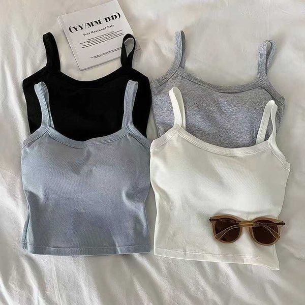 Tanques de mujer Camis Crop Top Mujeres Sexy Sin mangas Tops Moda Ropa interior femenina Camisola de dama Chica Camiseta básica Chaleco Lencería Sujetadores Tops de tubo Caliente P230519