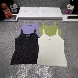 Tanks pour femmes Camis Designer 2024 Printemps / Été Lettre Jacquard Tricot en tricot en suspese