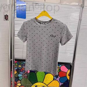 Damestanks Camis Designer 24SS NIEUW MIU POLKA DOTSPRINT KLEIN LABEL VOOR SCHOUDSTOF VAN DESTE TEXTUUR, BOOD SLEUT SLEFMENDE T-shirt T-shirt T-shirt van korte mouwen CZ9's