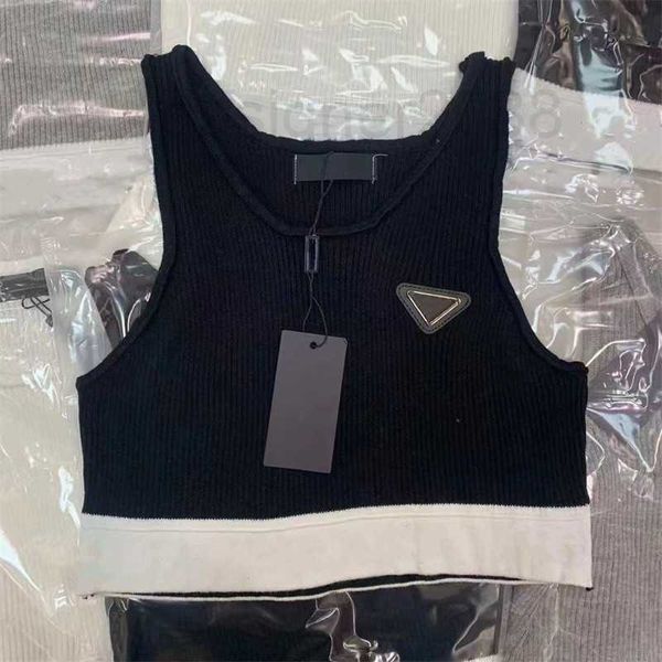 Tanks Femmes Camis Designer T-shirt Dames Top Marque Coton Sexy Noir Blanc Avec Triangle ole Lettre Manches Courtes pour femmes et Fille Y7ZO