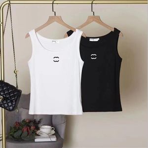 Tanks pour femmes concepteur de camis femmes t-shirts d'été femme tops crop top broderie sexy border tank noir sans manches sans manches
