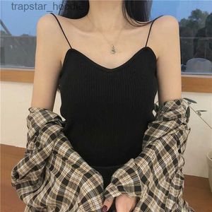 Tanks pour femmes Camis Fashion Femmes Sexy Sexe V-collier Backless Summer Ice Ice Silk Tited Tanks Tanks Fotting Fotting Shirt Sonne Camisole Girls Party Gift L231220