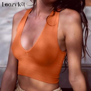 Damestanks Camis Fashion Women Sexy Tank Crop Top V-Neck Sport Bra Gym Fitness Running Sport Brassiere Tops Underwear Sexy Lingerie P230322