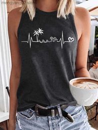 Débardeurs pour femmes Camis Funny Women Coconut Graphic Tank Tops Vintage Summer Beach Vacation Casual Tanks T-shirt sans manches Tees Classic-Fit Cami Vest T230517