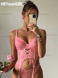 Tanques de mujer Camis HEYounGIRL Lace Sexy Suspenders Crop Tank Top Casual Pink Bow Hollow Out Estética Summer Camisole Y2K Vintage Fashion Clubwear T230417