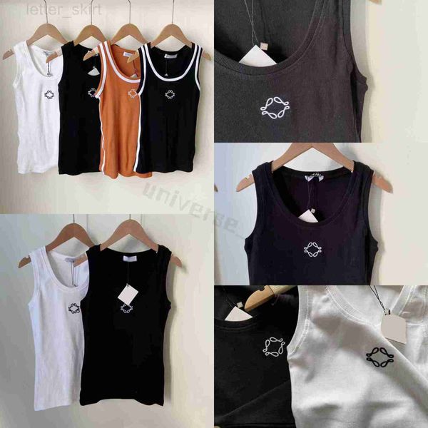 Tanques de mujer Camis Luxurydesigner Verano Mujer Moda bordado Camisetas sin mangas de mezcla de algodón Pantalones cortos Faldas de diseñador Vestido sexual Sujetador Chaleco Damas