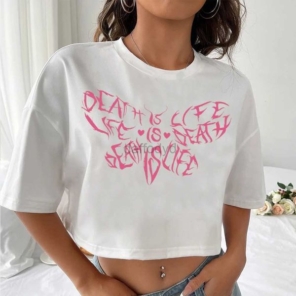 Camisetas sin mangas para mujer Camis Melanie Martinez Crop Top Melanie American Singer Shirt Merch Fan Gift Crop Top O-cuello Manga corta Casual para mujer Crop Top 24326