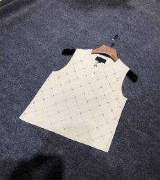 Débardeur en tricot Argyle pour femmes, haut à bretelles tricoté, Style à la mode, sans manches, en soie glacée