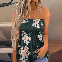 Dames Tanktop Camis Grote maten Oversized Dames Boho Boob Tube Tops Strapless T-shirt Dames Zomer Vakantie Strandvest T-shirt Dagelijkse kleding voor dames T240228