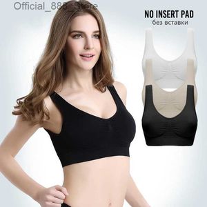 Tanks pour femmes Camis S-3xl Sports Yoga Bra Femmes Sexicles Sexy Push Up Sleep Brassiere Underwear Fitness Fitness Breathable Vest Sports Gym plus taille BRA D240427