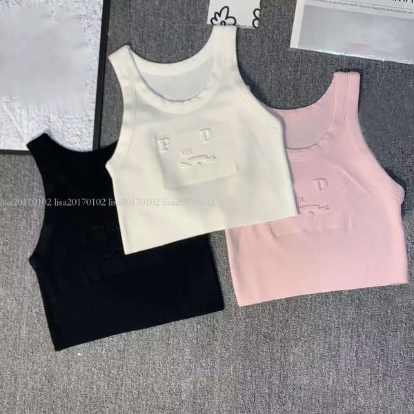 Tanks pour femmes Camis Summer Slim Cropped Top Sleeve Designer Yoga Tops O-cou Sex Gest Vest Dames Solid Elastic Lady Vêtements respirant rapidement secs