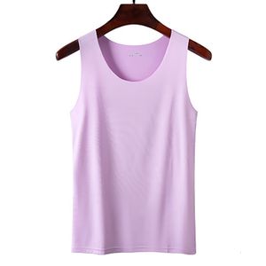 Débardeurs pour femmes Camis Summer Femmes Casual Débardeurs sans couture Ice Soie O Cou Gilet sans manches Lady Respirant Séchage rapide Plus Taille Chemise Vêtements 230317