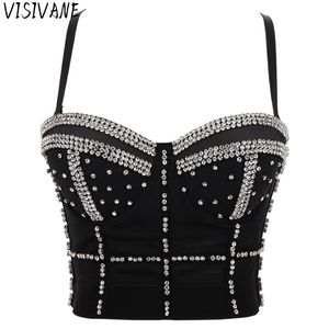 Tanques de mujer Camis Visivane Diamond Sequin Tank Top Mujer Sujetador Camis Camisa Mujer Ropa y2k Shaper Sexy Corset Ladies Crop Tops Blusas 230615