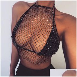 Tanks pour femmes Camis Femmes Flash Flash Fishnet suspendus