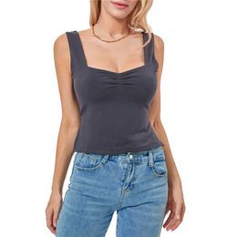 Damestanks Camis Xingqing Y2K Tank Tops 2000s Esthetische kleding Vrouwen Solid kleur Slapeless gewas