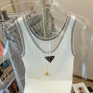 Damestanks Camis XS-XL Dames Designer Shirt Women T Zomer Modieus gebreide hoogwaardige trendy buiten ademhadige sweatshirts