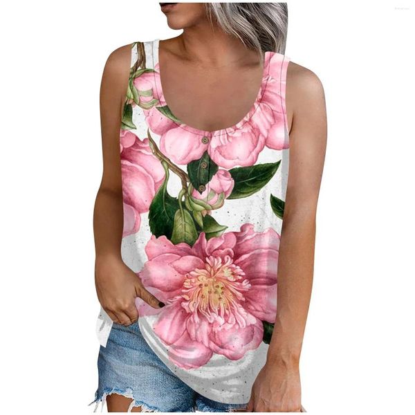 Tanks pour femmes vêtements femme élégante festival floral floral suspension Camisole cosole set file de vacances pour femmes pour camisetas